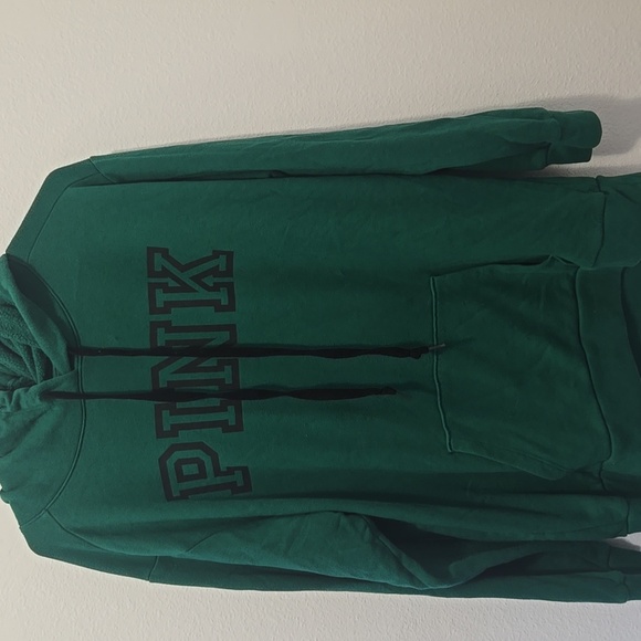 PINK Victoria's Secret Sweaters - PINK Victoria's Secret Forest Green Hoodie